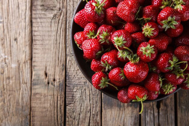 Fondo de frutas de fresas