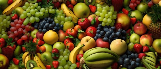 Fondo de frutas frescas IA generativa