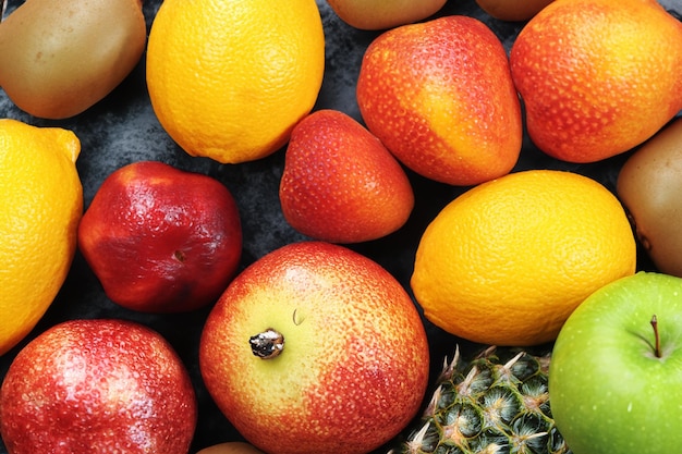 Fondo de frutas frescas