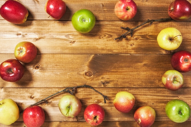 Fondo de frutas de manzana