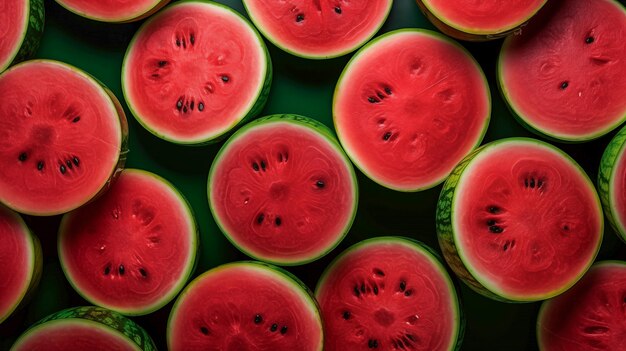 fondo de frutas de montón de sandía para los vendedores de sandía