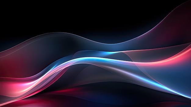 Fondo de fusión dinámica Abstracto Papel de pared de onda 3D para tecnología de negocios modernos IA generativa