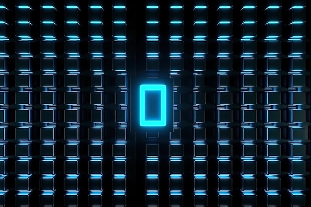 Fondo futurista azul minimalista abstracto Ai generado