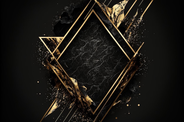 Fondo futurista dorado abstracto Combinaciones de colores negro y dorado idea de concepto interesante cubismo arte de alta resolución inteligencia artificial generativa