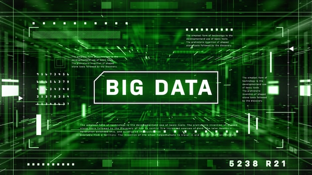 Fondo futuro de la red de datos digitales de la tecnología de big data