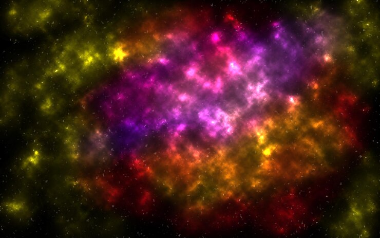 fondo de galaxia colorido para aplicaciones web y móviles