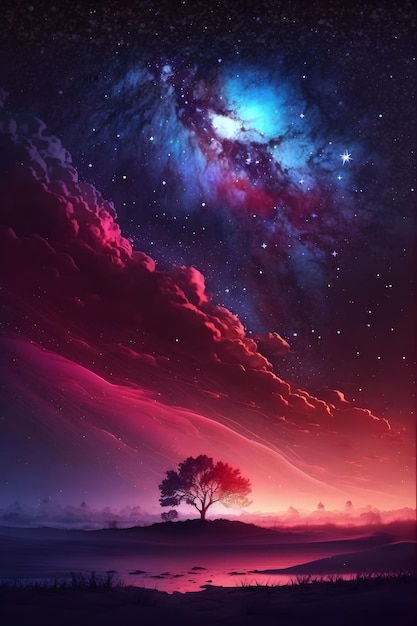 fondo de galaxia degradado, ai generado