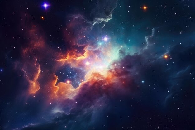 Fondo de galaxia nebulosa espacial