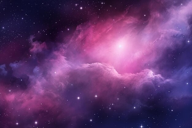 Fondo de la galaxia con nubes rosadas