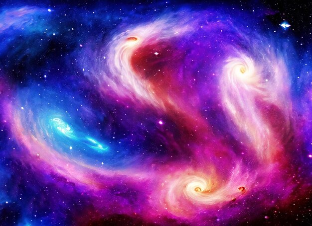 fondo de galaxia pintado