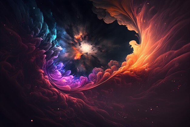 fondo de galaxia realista de ilustración