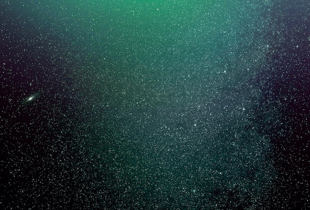 fondo de galaxias abstractas con estrellas y planetas con motivo de galaxia verde del universo de luz nocturna