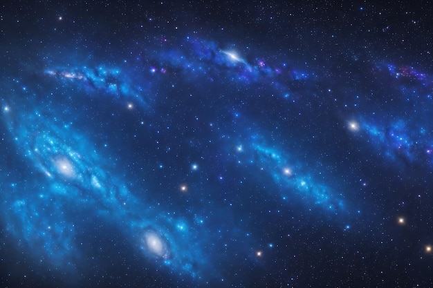 fondo de galaxias abstractas con estrellas y planetas en motivos espaciales negros y azules de la noche