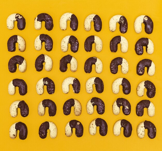 Fondo de galletas de chocolate. Moda minimalista