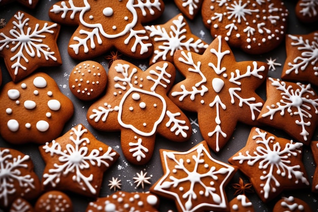 Fondo de galletas de jengibre de Navidad