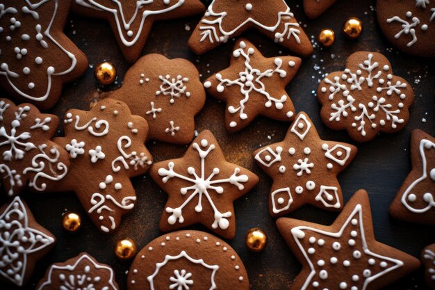 Fondo de galletas de jengibre de Navidad