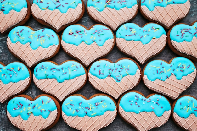 Fondo de galletas de san valentín