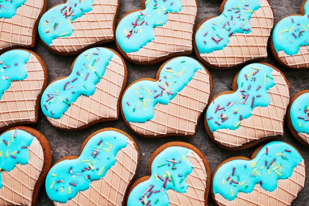 Fondo de galletas de san valentín