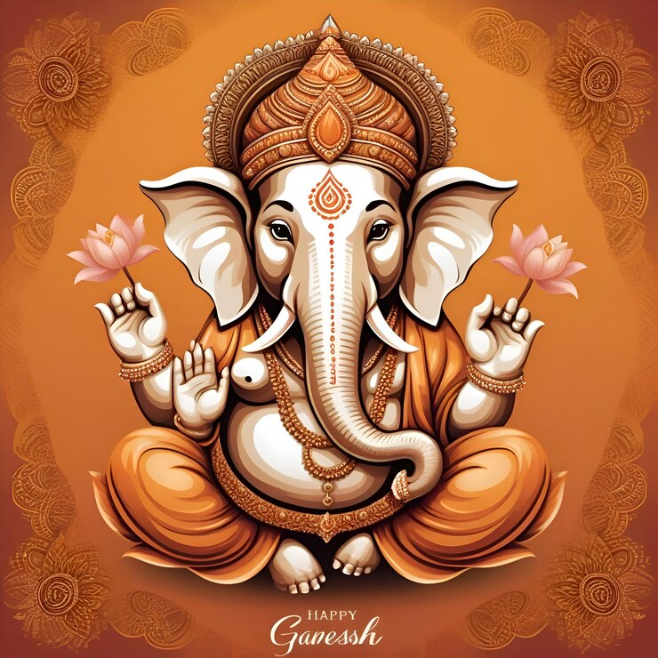 Fondo de Ganesh Chaturthi Diseño de papel de pared