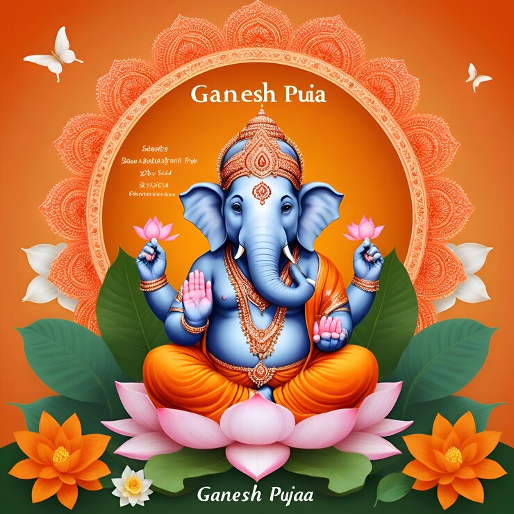 Fondo de Ganesh Chaturthi Diseño de papel de pared