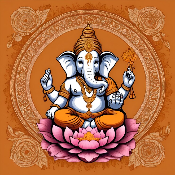 Fondo de Ganesh Chaturthi Diseño de papel de pared