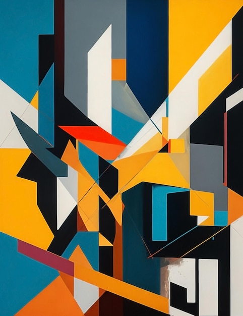 fondo de geometría abstracta con hermosa combinación de colores