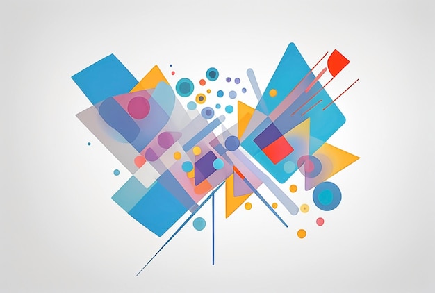 fondo de geometría abstracta con hermosa combinación de colores