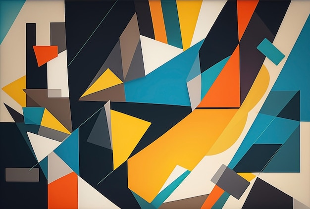 fondo de geometría abstracta con hermosa combinación de colores