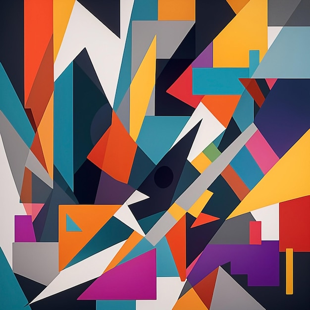 fondo de geometría abstracta con hermosa combinación de colores