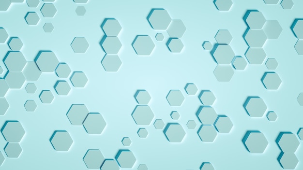 Fondo de geometría hexagonal. Ilustración 3d, renderizado 3d.