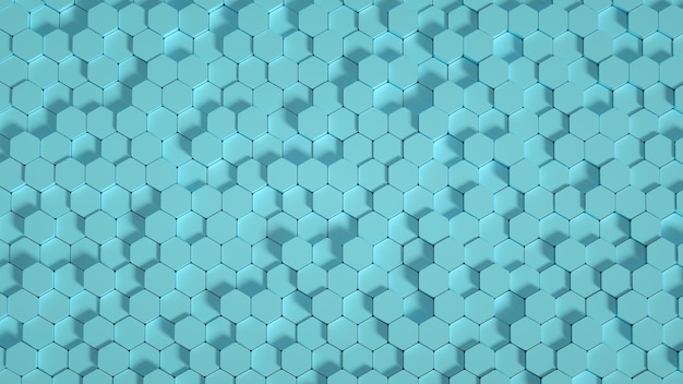 Fondo de geometría hexagonal. Ilustración 3d, renderizado 3d.