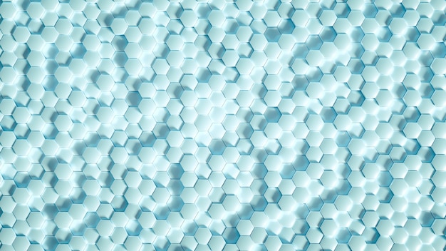 Fondo de geometría hexagonal. Ilustración 3d, renderizado 3d.