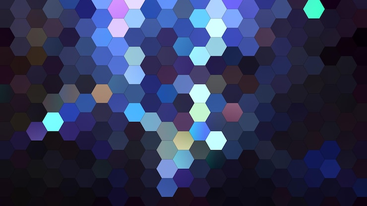 Foto fondo geométrico abstracto de 4k con un patrón de mosaico hexagonal