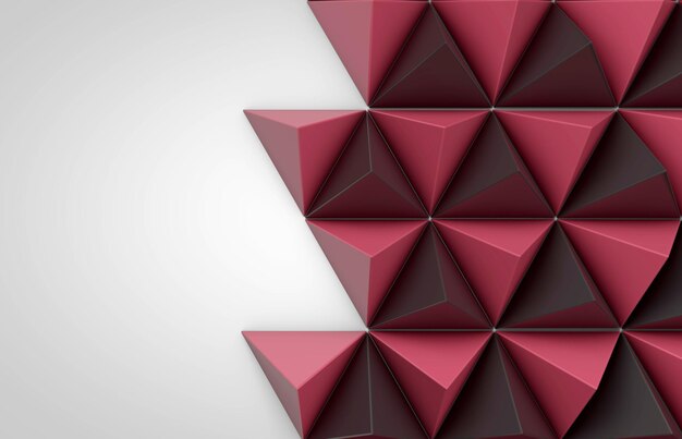 Fondo geométrico abstracto hecho de formas de pirámides triangulares