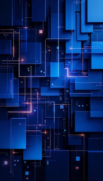 Fondo geométrico azul abstracto