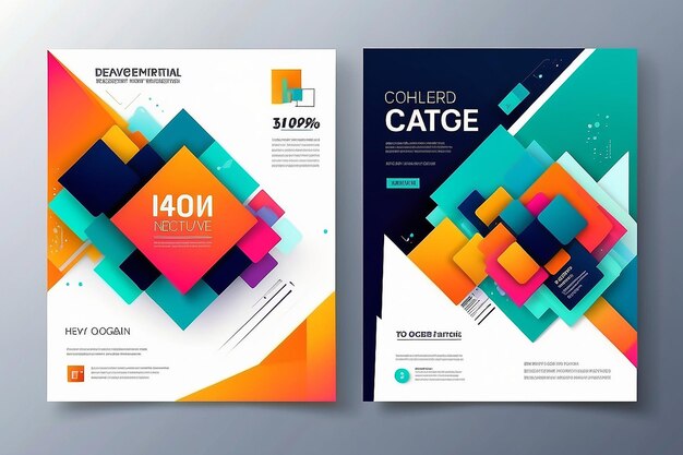 Fondo geométrico colorido Nueva tendencia Diseño de plantillas abstractas modernas Presentación empresarial corporativa