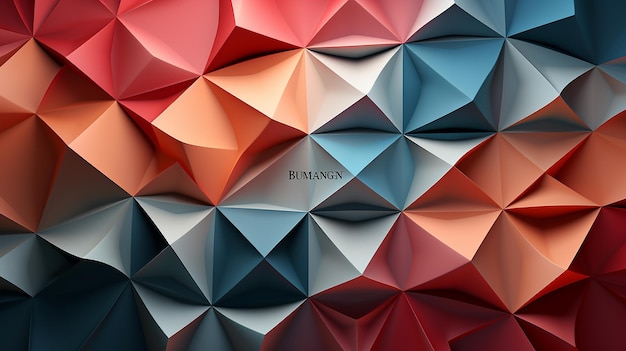 Fondo geométrico de formas triangulares 3D en estilo origami