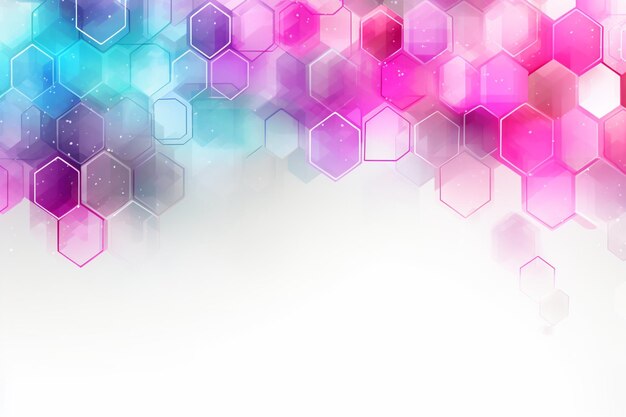 Fondo geométrico futurista abstracto con hexago