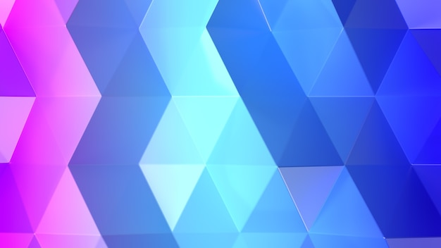 Fondo geométrico de gradiente de renderizado en 3D