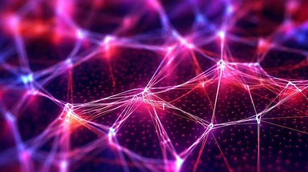 Fondo geométrico de red cableada púrpura