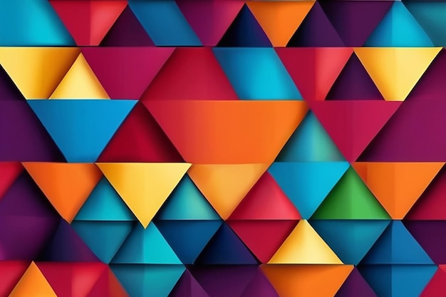 Foto fondo geométrico vectorial multicolor triángulos triangulación mosaico geométrica