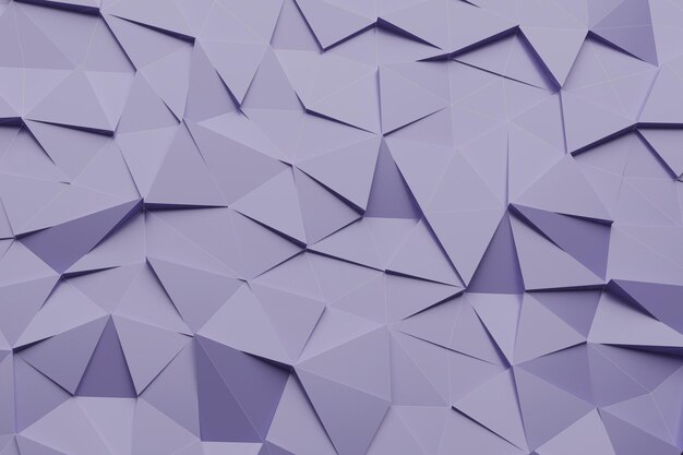 Fondo geométrico violeta abstracto de la pared 3d render