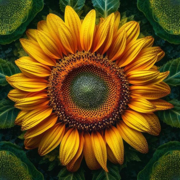 Foto fondo de girasol ilustración ai generativo