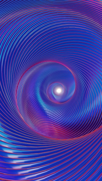 Fondo giratorio holográfico 3D con varios colores y un intrigante patrón de animación de bucle para el diseño de videos de bucles