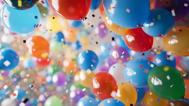 fondo de globos de colores