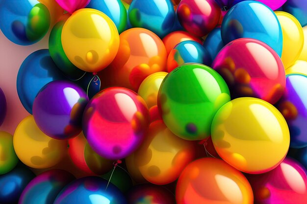 Fondo de globos de colores