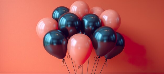 El fondo de los globos de cumpleaños HD 8K papel tapiz Imagen fotográfica de stock