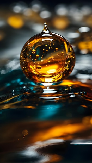 fondo de gota de aceites