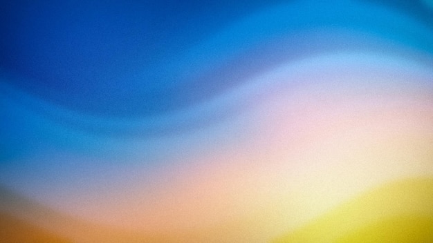 Un fondo de gradiente 4K brillante y vibrante con una mezcla suave de tonos azul amarillo y melocotón con una sutil textura granulada Ideal para papeles de pared alegres, pancartas y telones de fondo modernos