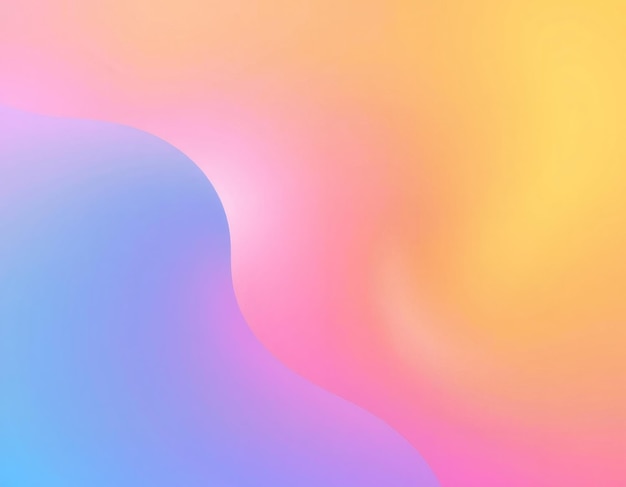 Fondo de gradiente abstracto en azul rosado y amarillo